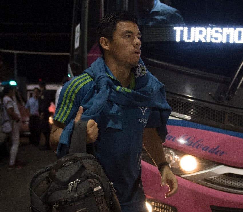 Gonzalo Pineda previo a un partido del Seattle Sounders