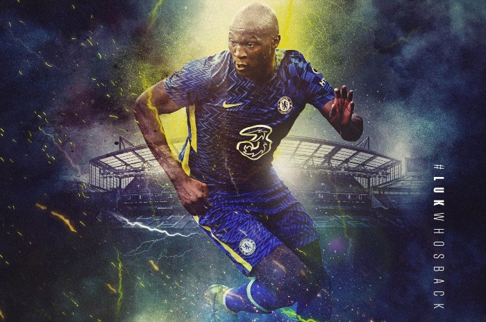 Romelu Lukaku con los colores del Chelsea
