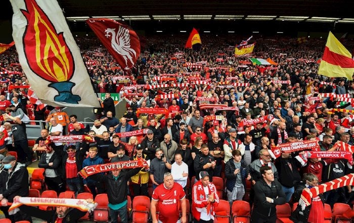 Anfield en el inicio de la Premier League