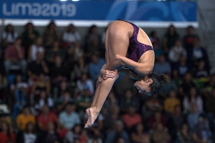 Paola Espinosa durante una competencia