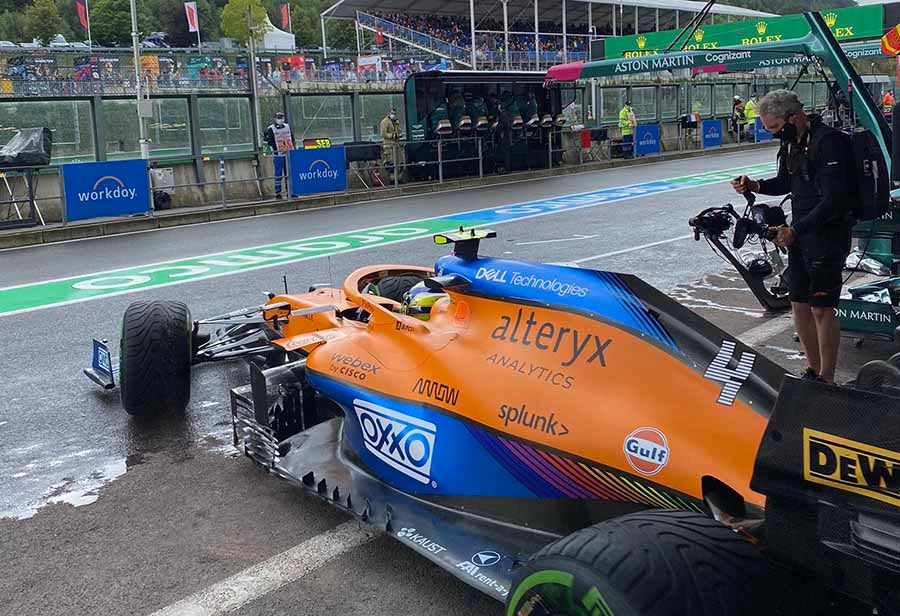 El auto de Lando Norris con el patrocinio mexicano