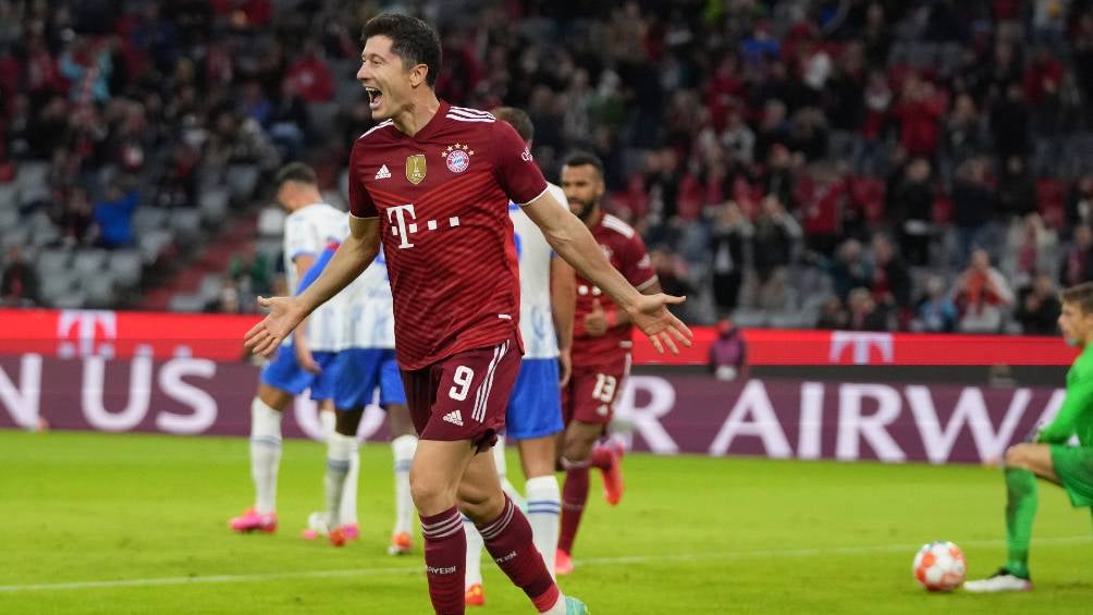 Lewandowski celebrando del Bayern