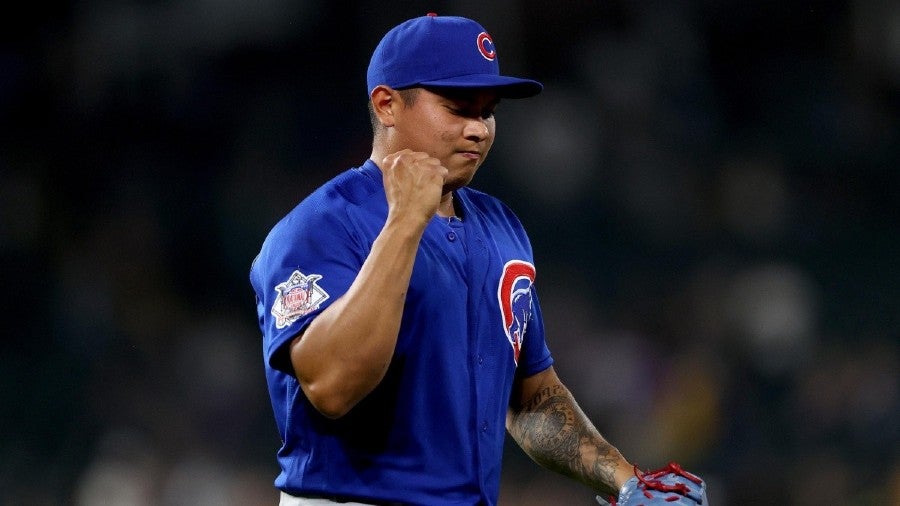 Manuel Rodríguez durante un partido con Chicago Cubs