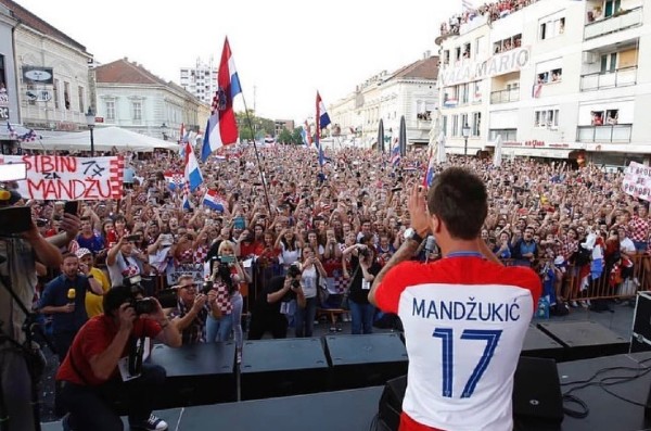Mario Mandzukic como seleccionado de Croacia