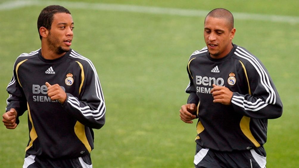 Marcelo y Roberto Carlos en el Madrid 