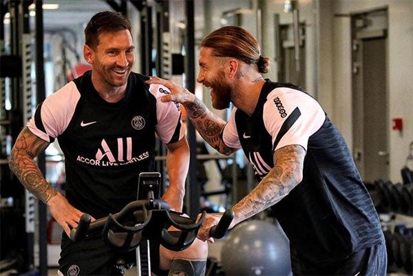 Messi y Ramos en el PSG 