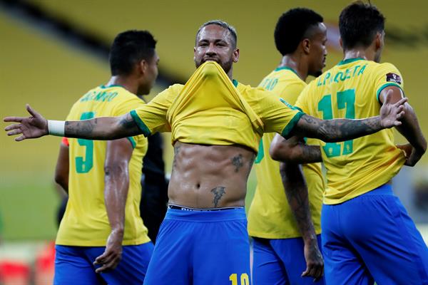Neymar, en festejo de gol