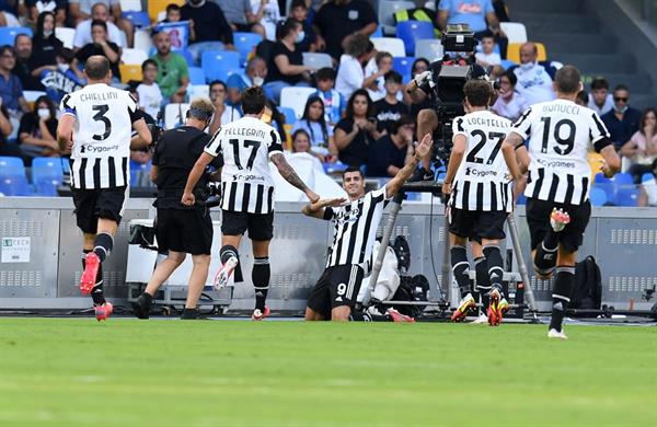 Álvaro Morata celebra diana con la Juventus