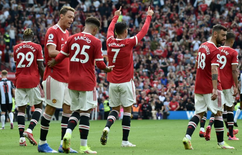 Cristiano Ronaldo tras anotar gol en contra de Newcastle