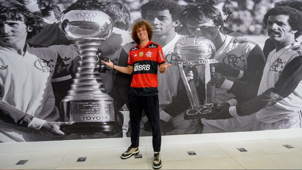 David Luiz en su presentación con el Flamengo