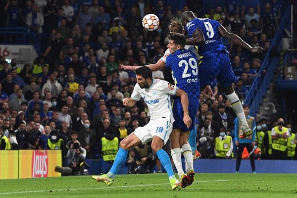 Romelu Lukaku en acción con Chelsea