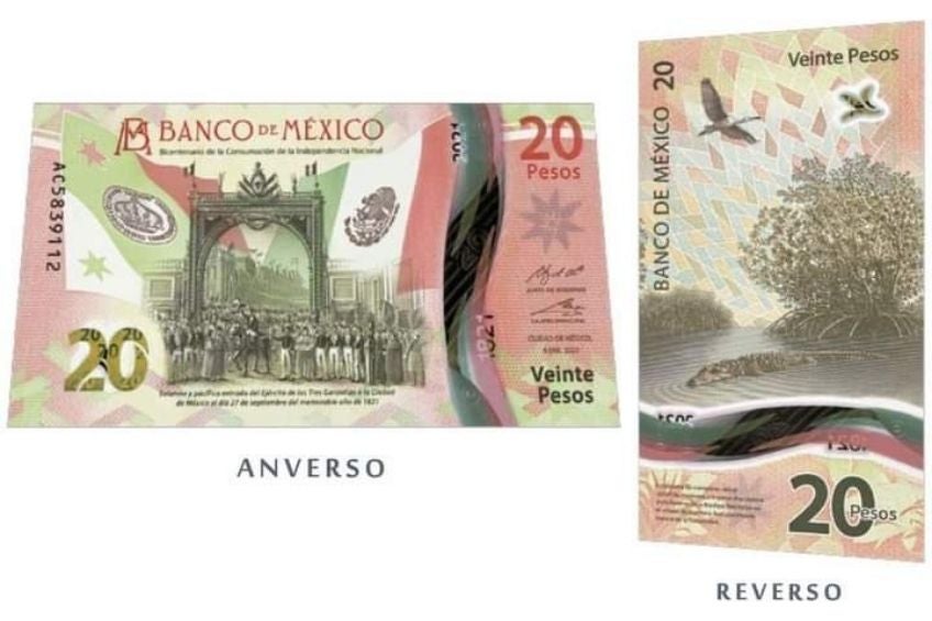 Nuevo billete de 20 pesos