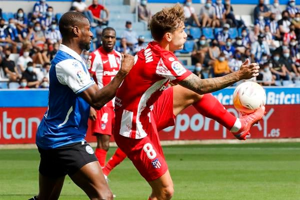 Griezmann en partido con Atleti