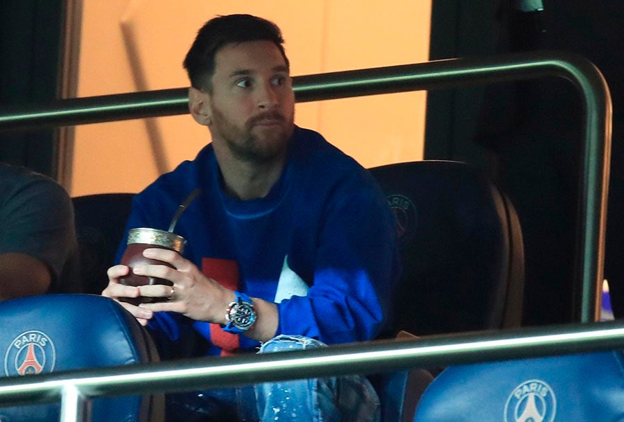 Lionel Messi vio desde la tribuna el juego del PSG