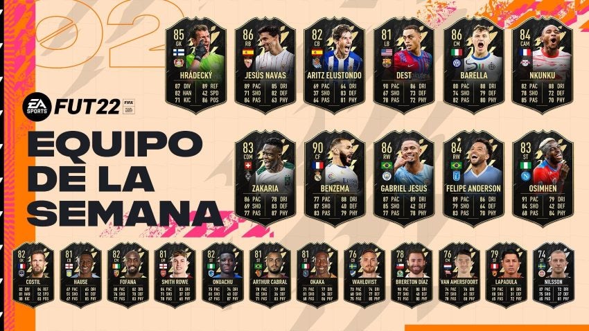 Equipo de la Semana 2 de FIFA 22