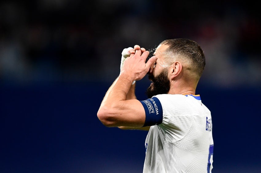 Karim Benzema en un partido del Real Madrid