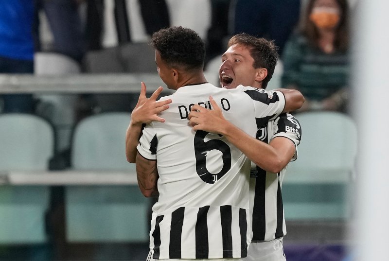 Danilo en festejo con Juventus