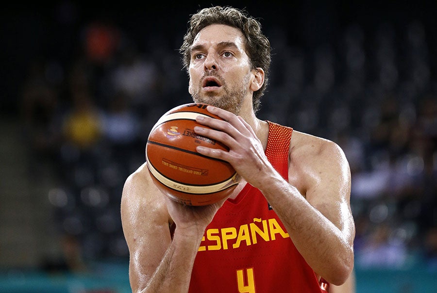 Gasol con la selección española de basquetbol