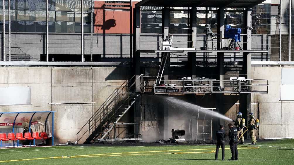 El incendio en el estadio de Andorra