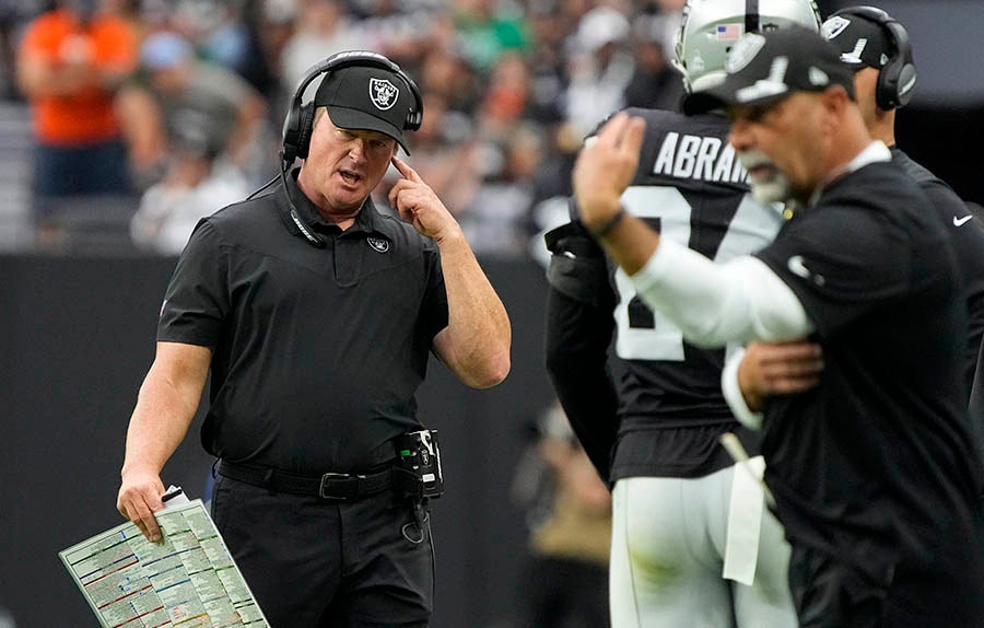 Gruden en juego de los Raiders