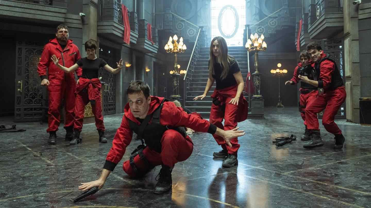 Una escena en la última temporada de La Casa de Papel