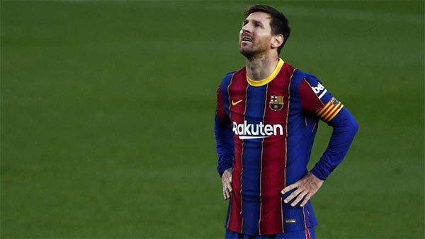 Messi antes de dejar al Barcelona