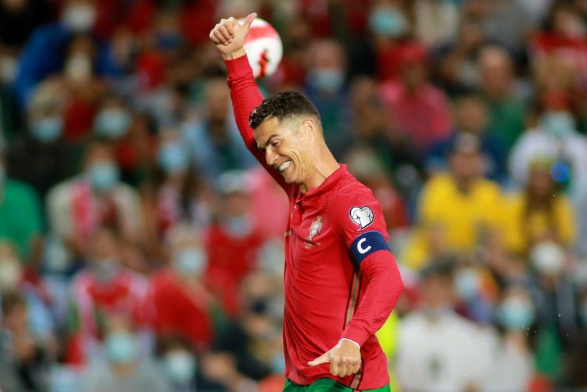 Cristiano Ronaldo en un partido de Portugal