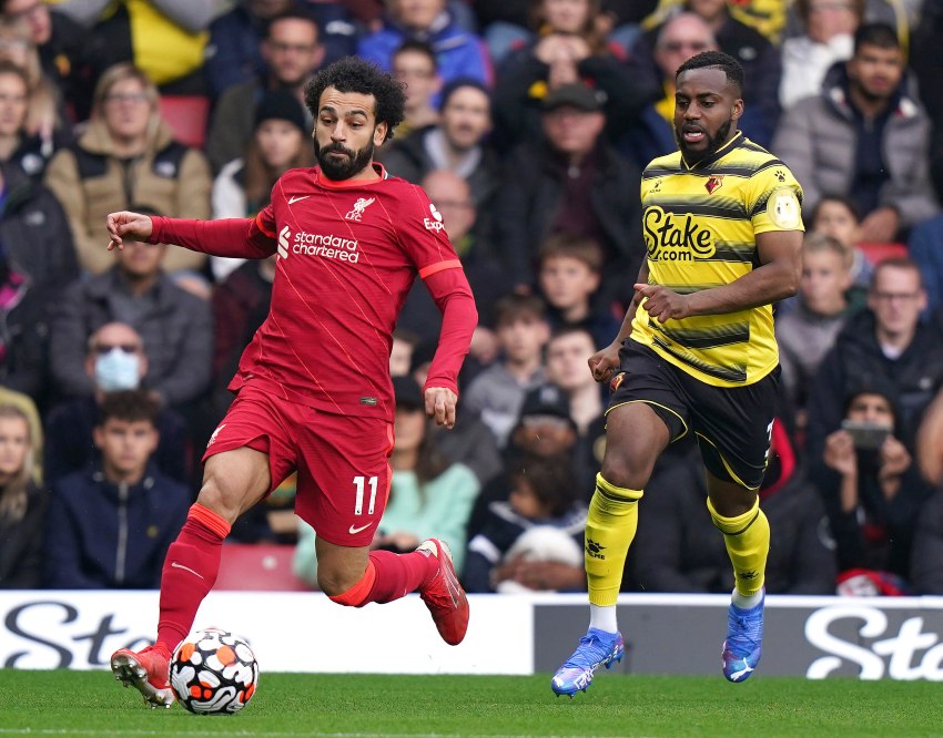 Salah en el duelo entre el Liverpool y el Watford