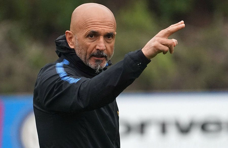 Luciano Spalletti en entrenamiento