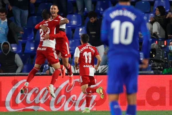 Jugadores del Celta en festejo ante Getafe