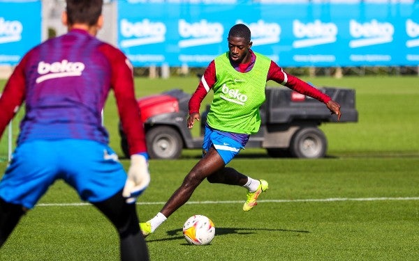 Ousmane Dembélé regresa a los entrenamientos con el Barcelona