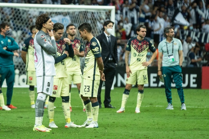 Jugadores del América tras caer en la Final de Concachampions 