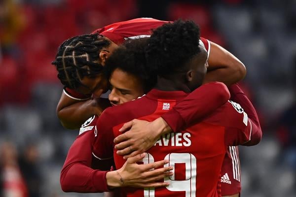 Jugadores del Bayern en festejo