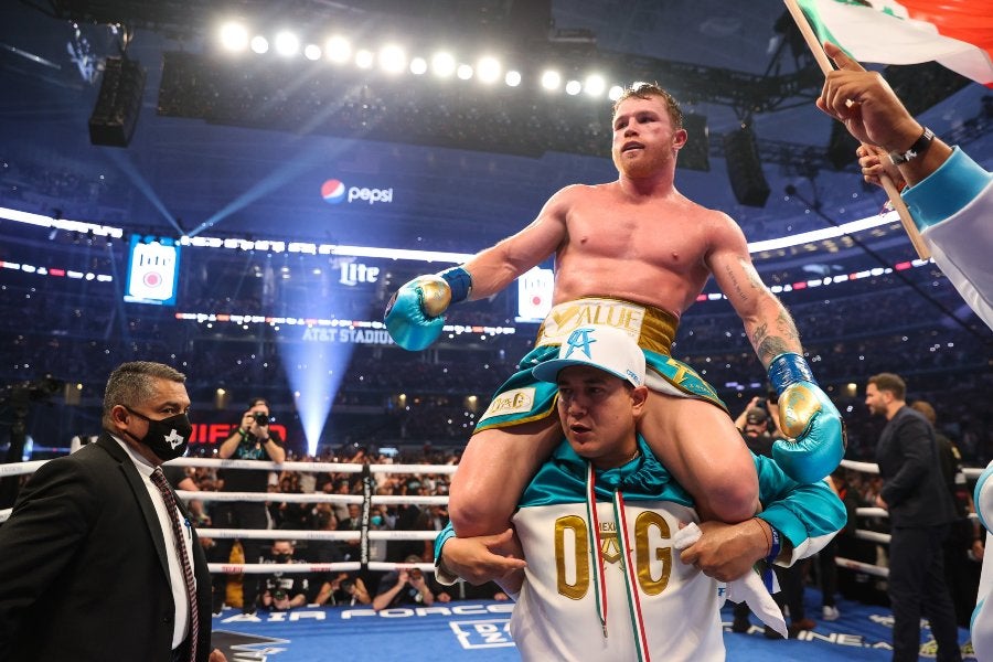 Canelo Álvarez tras un combate