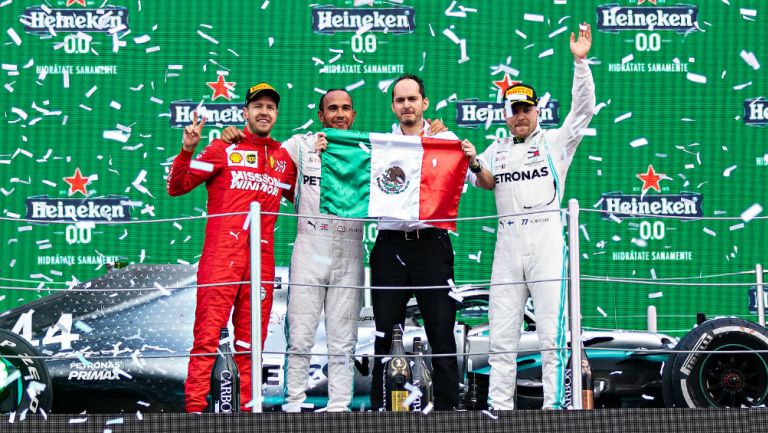 Así fue el podio del GP de México 2019