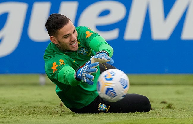 Ederson, durante un entrenamiento