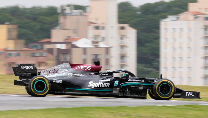 Lewis Hamilton en Brasil