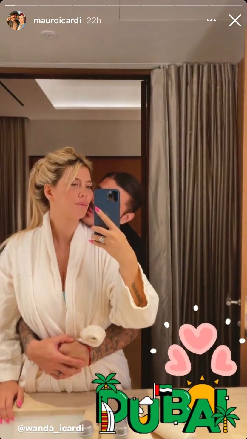 Wanda Nara y Mauro Icardi juntos en Dubai