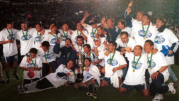 La celebración del título de los Tuzos en 1999