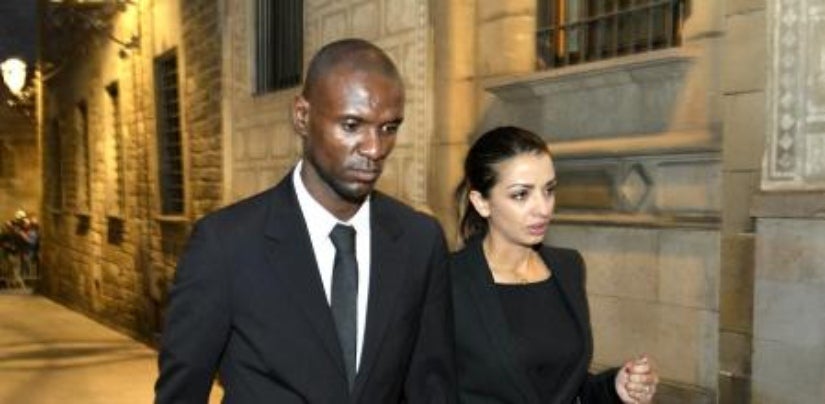 Abidal y su esposa Hayet