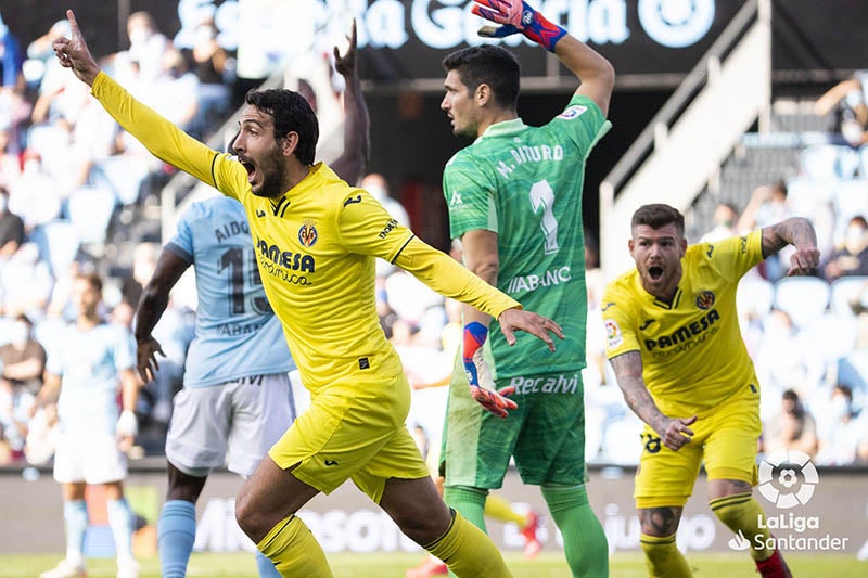 Dani Parejo durante el duelo ante el Celta de vigo 