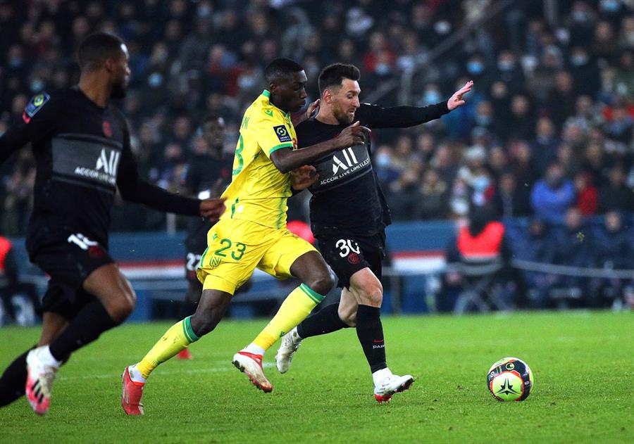 Lionel Messi durante un partido con el PSG