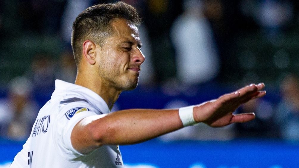 Chicharito en partido con el Galaxy