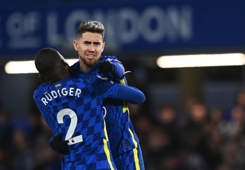 Jorginho tras anotar de penalti ante el Machester United