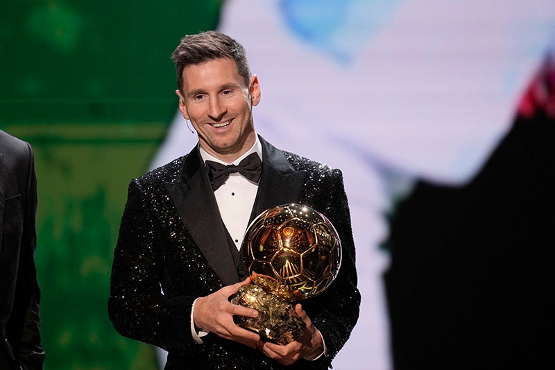 Messi tras ganar el Balón de Oro 