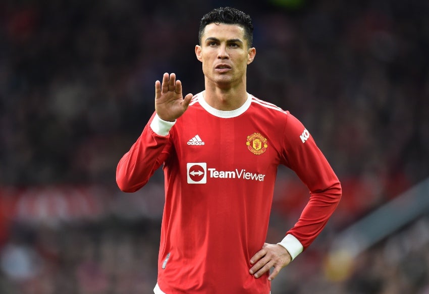 Cristiano Ronaldo en un juego del Manchester United