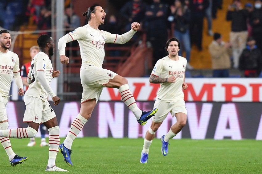 Ibrahimovic en un partido del Milan