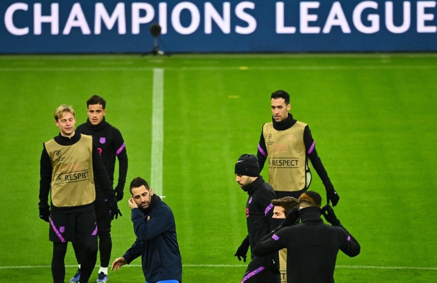 Entrenamiento del Barcelona en Munich