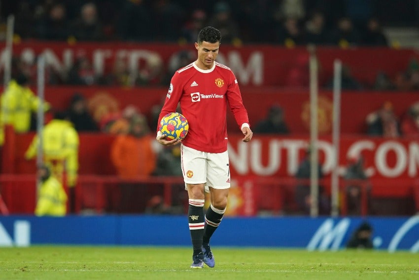 Cristiano Ronaldo en un partido del Manchester United