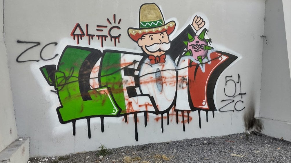 Murales del León fueron 'vandalizados' por afición del Atlas